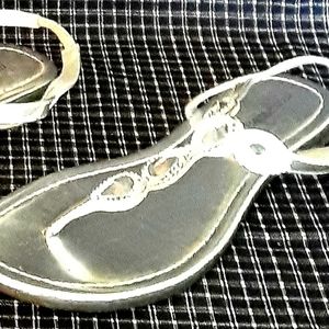 NWOT Silver Sandals
